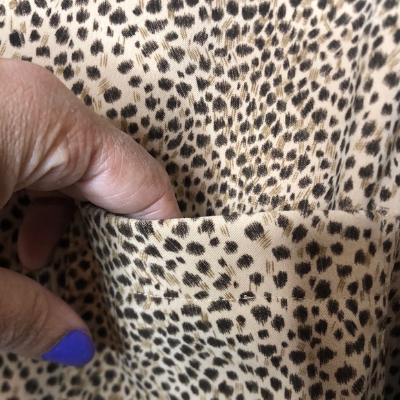 Alfred Dunner Womens Top Blouse Shirt Leopard Animal Print Buttons Down 18 PLUS - Picture 5 of 9